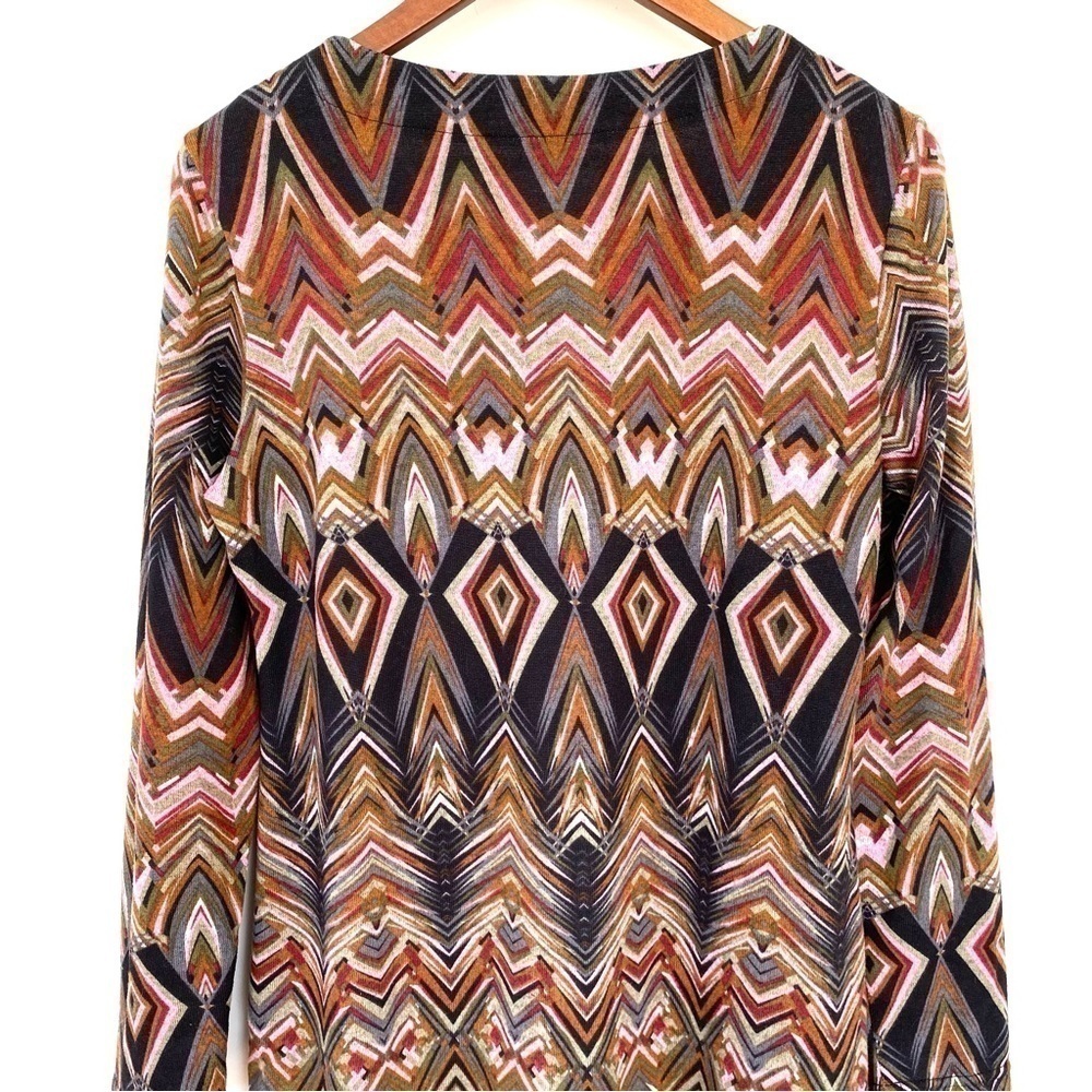 Papillon jersey knit dress with crew neckline and long sleeves,  popover - Picture 6 of 11